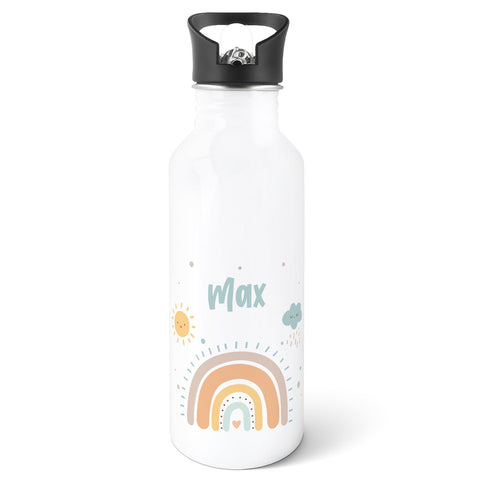 Bouteille isotherme imprimée en acier inoxydable - Rainbow Pastel