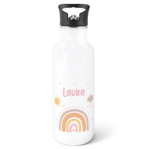 Bouteille isotherme imprimée en acier inoxydable - Rainbow Pastel