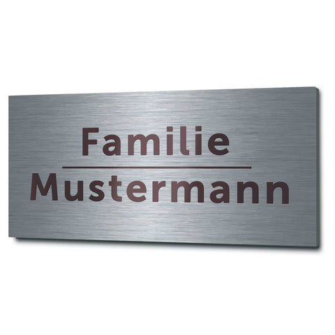 Graviertes Edelstahl Türschild