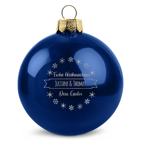Boule de Noël gravée avec texte personnalisé