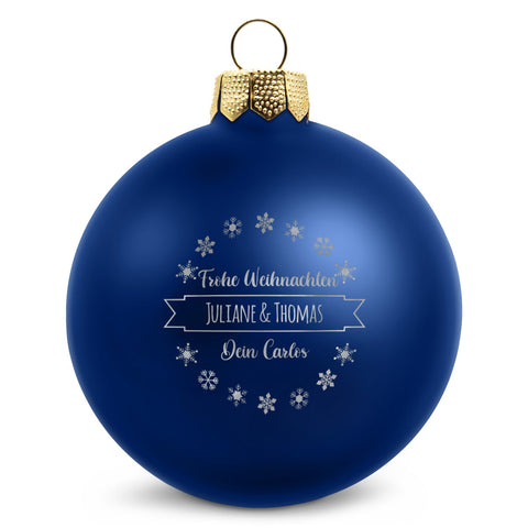 Boule de Noël gravée avec texte personnalisé