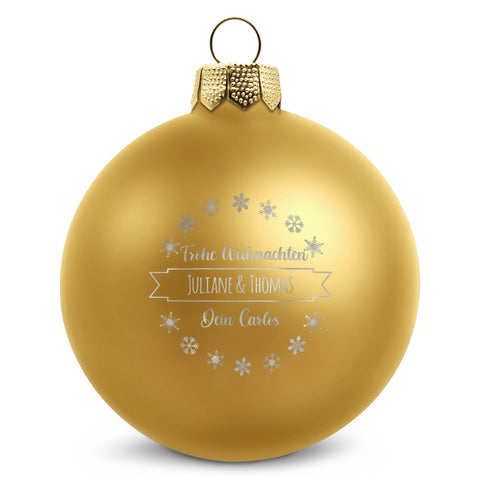 Boule de Noël gravée avec texte personnalisé