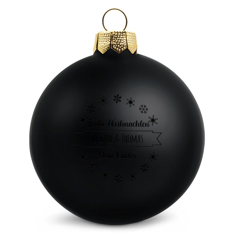 Boule de Noël gravée avec texte personnalisé