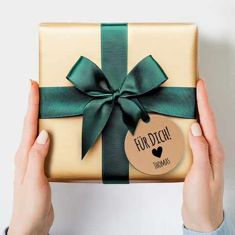Étiquettes cadeaux en bois - Pour toi - Personnalisables avec un nom