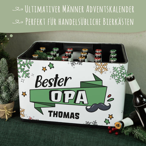 Banderole de caisse de bière DIY avec 24 autocollants de capsules - Meilleur papy