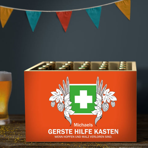 DIY Banderola na skrzynkę piwa z 24 naklejkami na kapsle – Gerste Hilfe