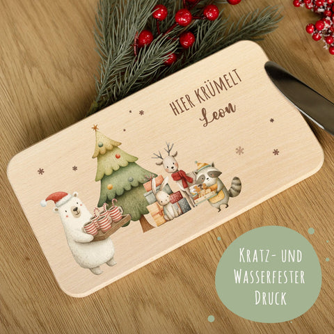 Planchettes à déjeuner pour Noël - Préparatifs des fêtes - personnalisées avec un nom
