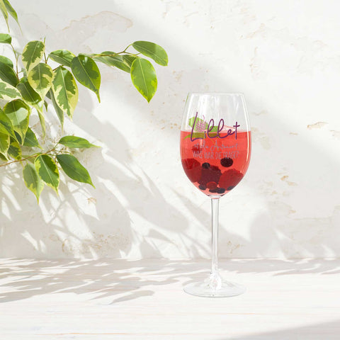 Verre à vin Leonardo avec gravure - "Lillet est la réponse"