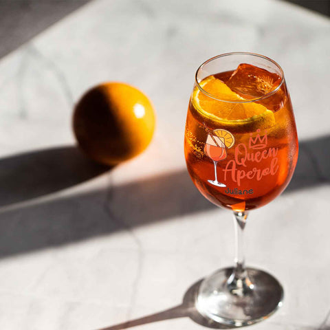 Leonardo Weinglas mit UV-Druck - Queen Aperol mit Name
