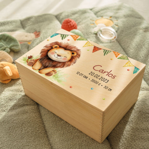 Boîte à souvenirs pour enfants avec impression UV - Animaux de fête