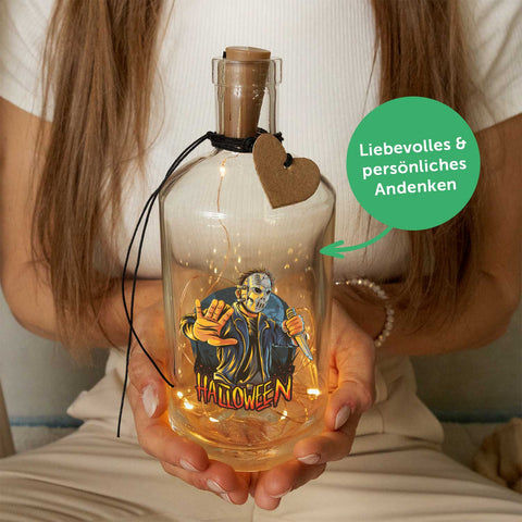 Lampka butelkowa z łańcuchem świetlnym LED w stylu Halloween Slasher UV
