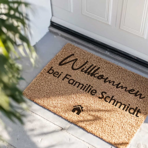 Personalizowana wycieraczka kokosowa – Witajcie z Waszymi imionami