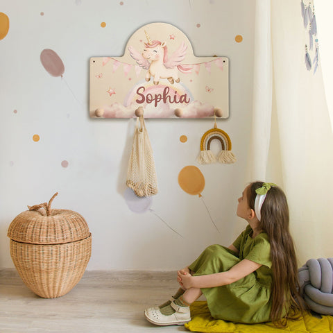 Garde-robe personnalisée pour chambre d'enfant - Licorne