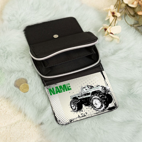Portefeuille imprimé pour enfants au motif Monster Truck