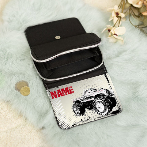 Portefeuille imprimé pour enfants au motif Monster Truck