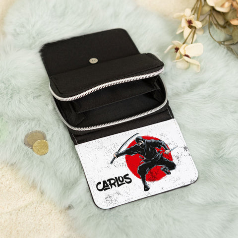 Porte-monnaie enfant imprimé motif ninja