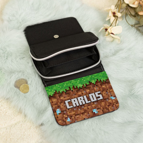 Porte-monnaie imprimé pour enfants au design Pixelerde
