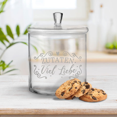 Leonardo Keksglas mit Motiv Zutaten Viel Liebe