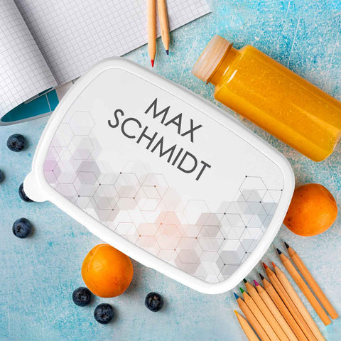 Boîte à goûter personnalisée pour enfant - Hexagone