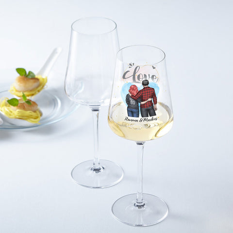 Leonardo Puccini Weinglas mit UV Druck - Pärchen Konfiguration