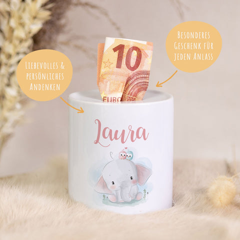 Skarbonka ceramiczna - Słoń niemowlęcy