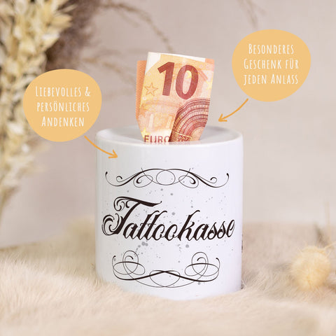 Skarbonka ceramiczna – Kasa na tatuaż