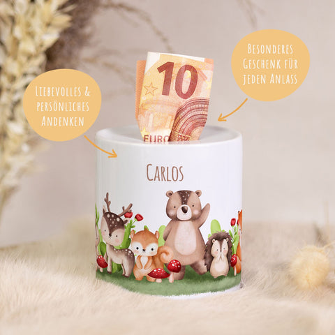 Tirelire en céramique - Groupe d'animaux