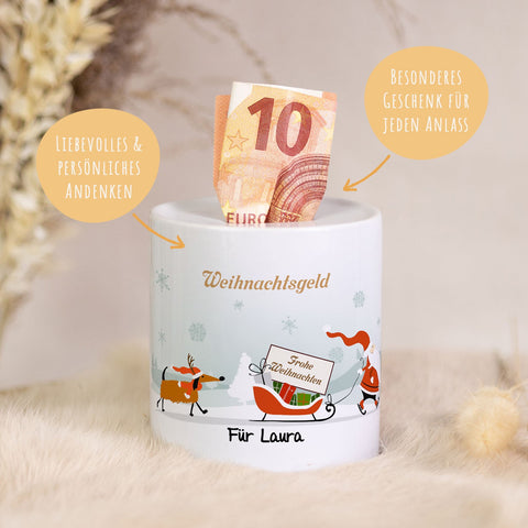 Skarbonka ceramiczna – świąteczne pieniądze