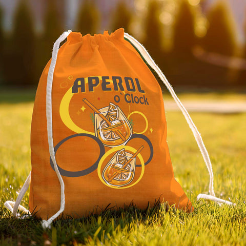 Kolorowy worek gimnastyczny z nadrukiem DTF - Aperol o'clock