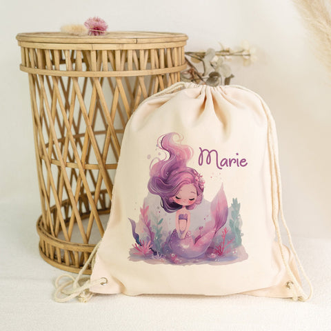 Sac de sport avec motif enfantin - Sirène - pour enfants