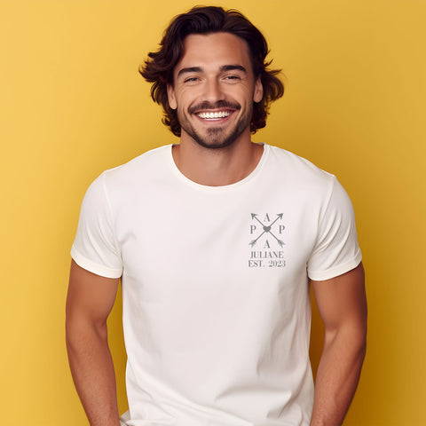 T-shirt imprimé pour homme - PAPA EST. Flèches croisées