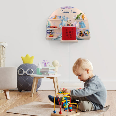 Étagère Toniebox pour chambre d'enfant - Dragon - Personnalisée avec nom