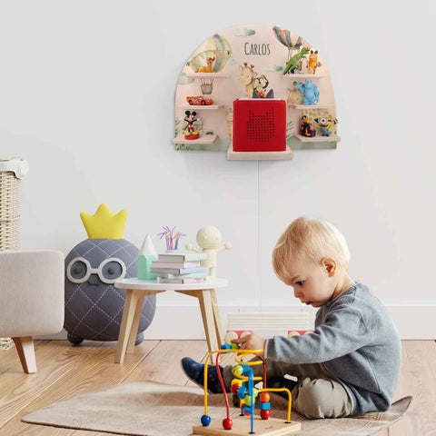 Étagère Toniebox pour chambre d'enfant - Girafe - Personnalisée avec nom