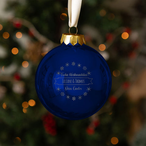 Boule de Noël gravée avec texte personnalisé