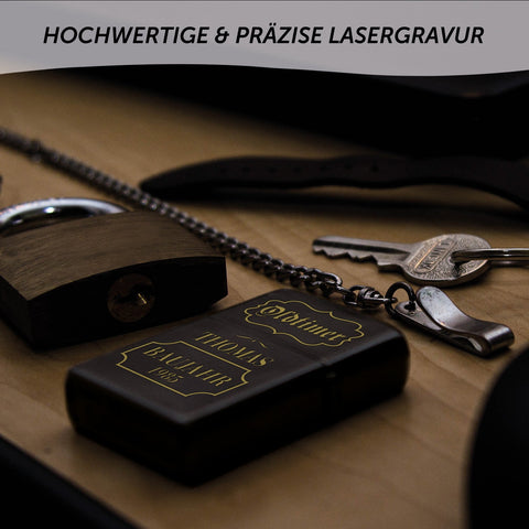 eFinesse x ZIPPO Personalizowana zapalniczka szturmowa - Oldtimer - Wiatroodporna i trwała - Wielokrotnego użytku