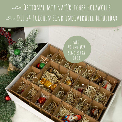 Calendrier de l'Avent DIY personnalisé avec le meilleur design à remplir soi-même