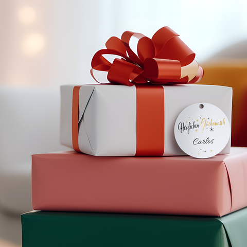 Drewniana zawieszka prezentowa - Gratulacje - Personalizowana imieniem