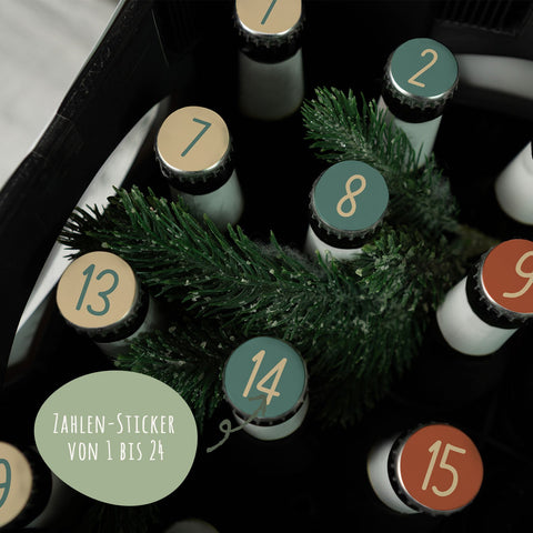 Ozdobna opaska na skrzynkę piwa DIY z 24 naklejkami na kapsle – Cool Santa