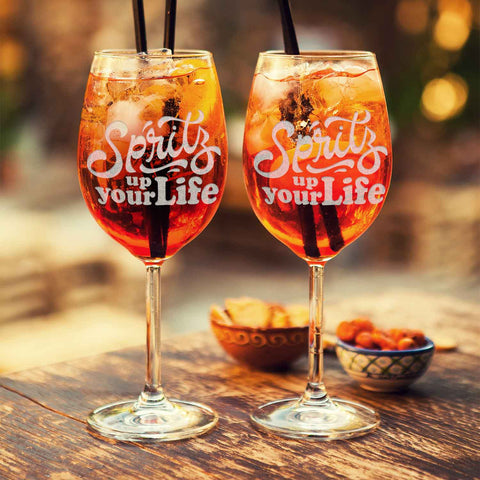 Kieliszek do wina Leonardo z grawerem - „Spritz up your Life”