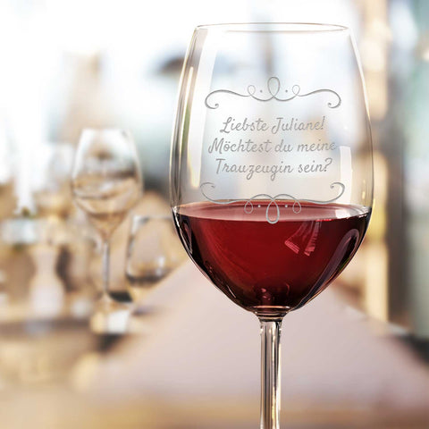 Kieliszek do wina Leonardo z grawerem – „Dowolny tekst”