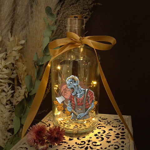 Lumière de bouteille avec guirlande LED au design UV de zombie d'Halloween