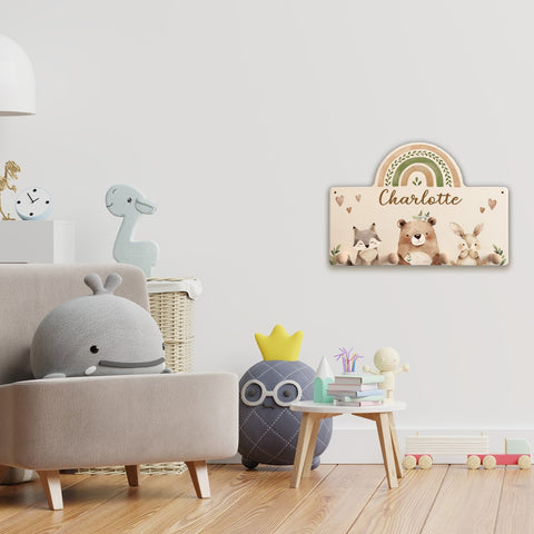 Personalizowana garderoba do pokoju dziecięcego - zwierzęta leśne