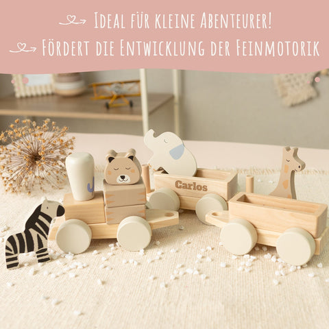Drewniana kolejka Jollein - z imieniem
