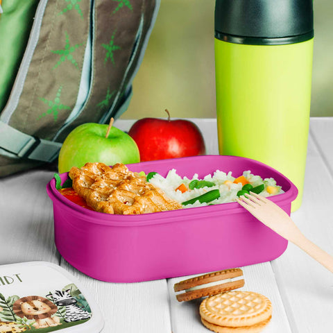 Boîte à déjeuner imprimée pour enfants - Groupe d'animaux Safari