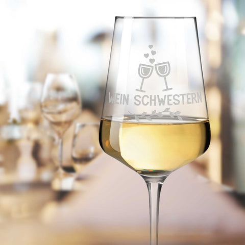 Leonardo Weinglas mit Gravur "Wein Schwestern"