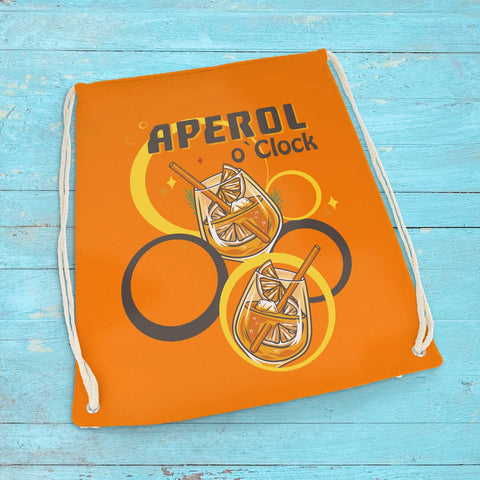 Kolorowy worek gimnastyczny z nadrukiem DTF - Aperol o'clock