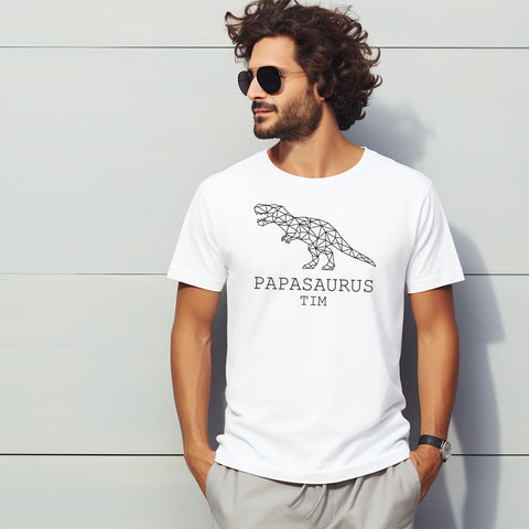 Męska koszulka z nadrukiem - PAPASAURUS