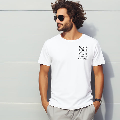 T-shirt imprimé pour homme - PAPA EST. Flèches croisées