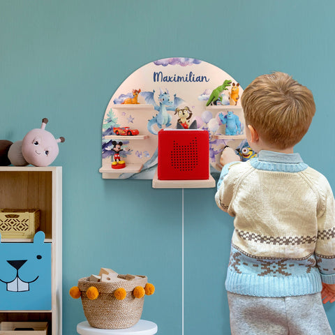 Étagère Toniebox pour chambre d'enfant - Dragon - Personnalisée avec nom