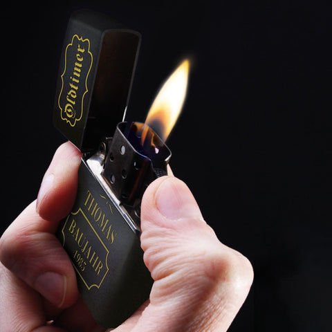 eFinesse x ZIPPO Personalizowana zapalniczka szturmowa - Oldtimer - Wiatroodporna i trwała - Wielokrotnego użytku